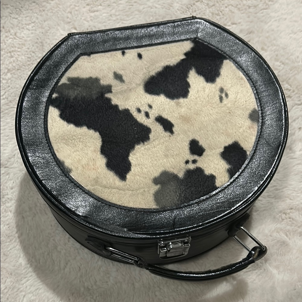 Cow Print Round Handbag